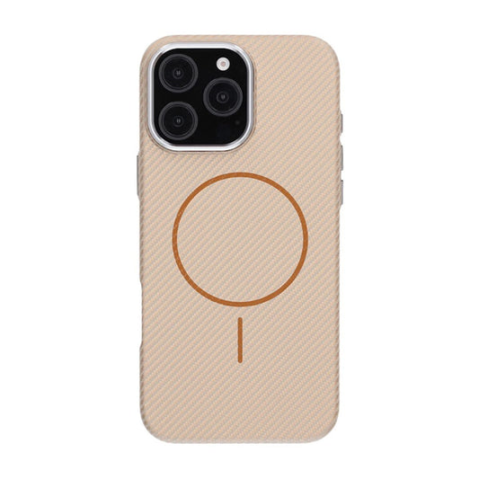 iPhone 16 Pro Max Mobilskal Carbonmönstrad - Guld image 3