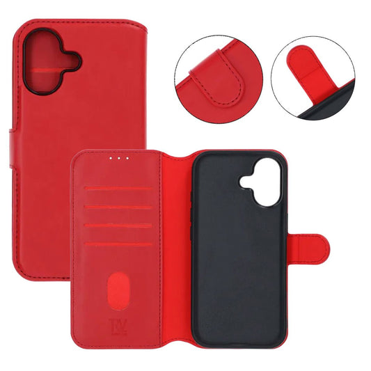 Rvelon Plånboksfodral Magnet för iPhone 17 - Röd image 5
