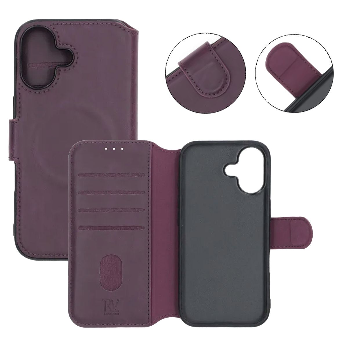 Rvelon Plånboksfodral för iPhone 17 - Lila image 5