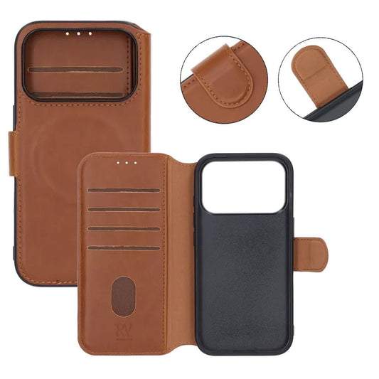 Rvelon Plånboksfodral för iPhone 17 Pro - Brun image 5