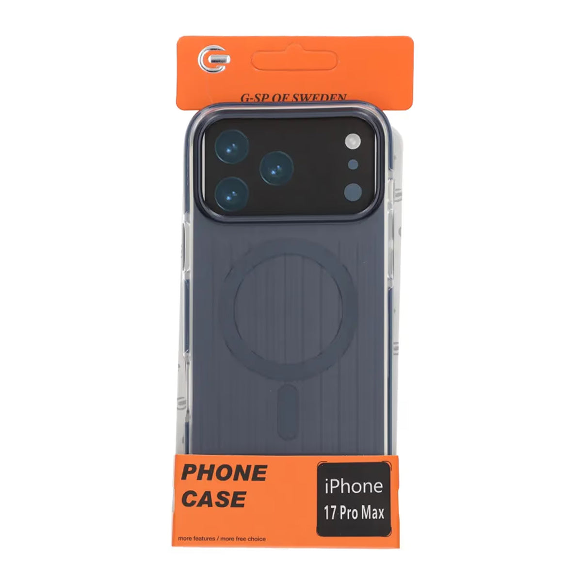 Mobilskal Korrugerad Magsafe för iPhone 17 Pro Max - Mörkblå image 6