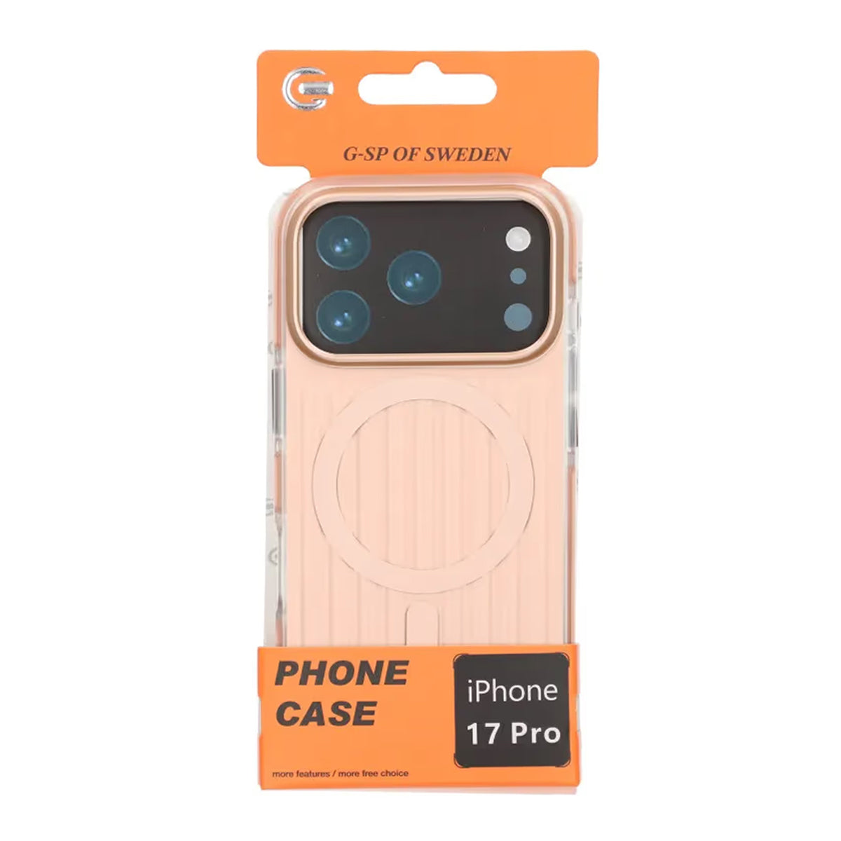 Mobilskal Korrugerad Magsafe för iPhone 17 Pro Guld - Guld image 6