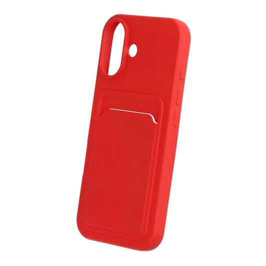 Mobilskal Silikon med Korthållare för iPhone 17 - Röd image 4