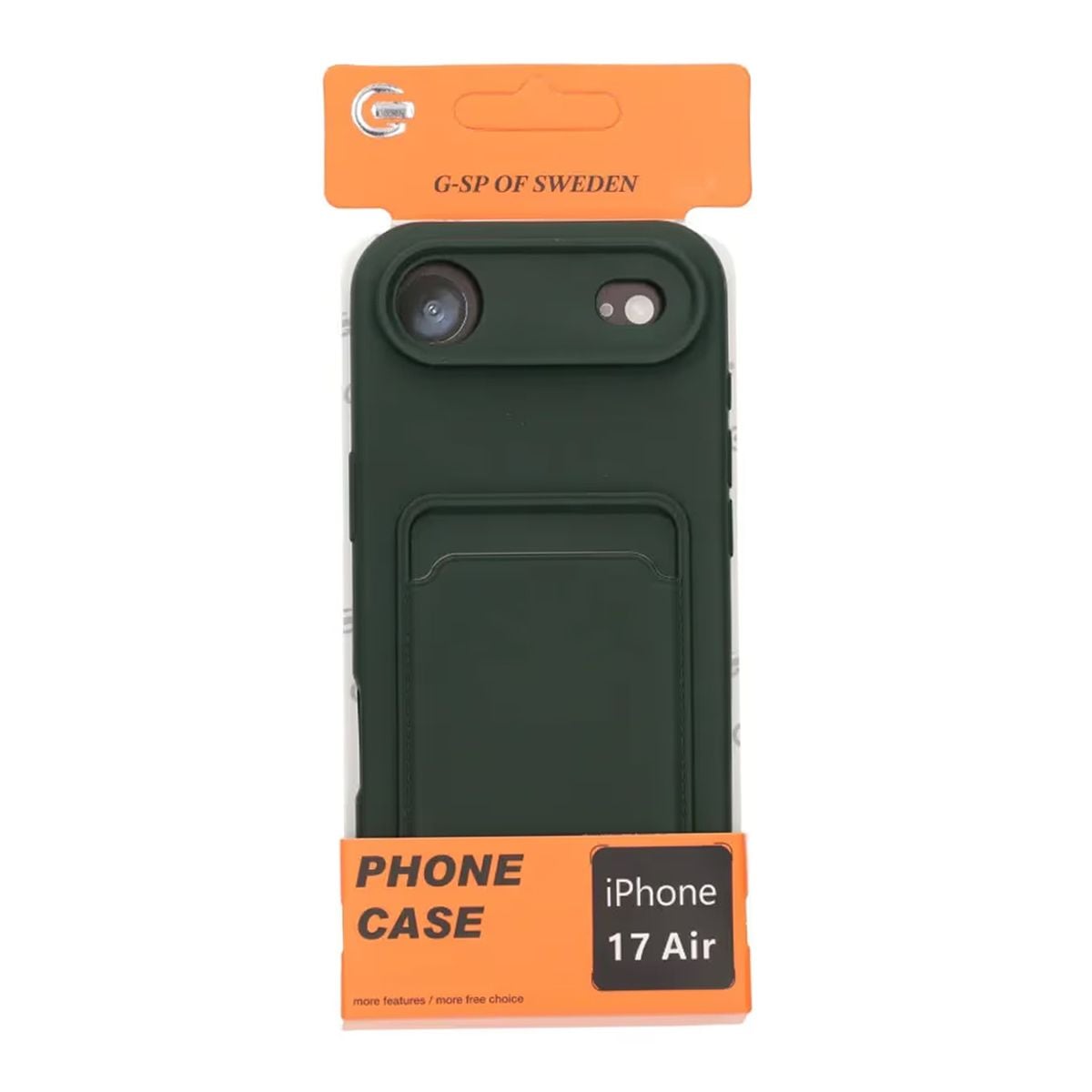 Mobilskal Silikon med Korthållare för iPhone Air - Militärgrön image 6