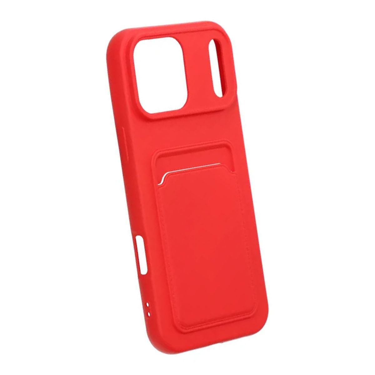 Mobilskal Silikon med Korthållare för iPhone 17 Pro Max - Röd image 5