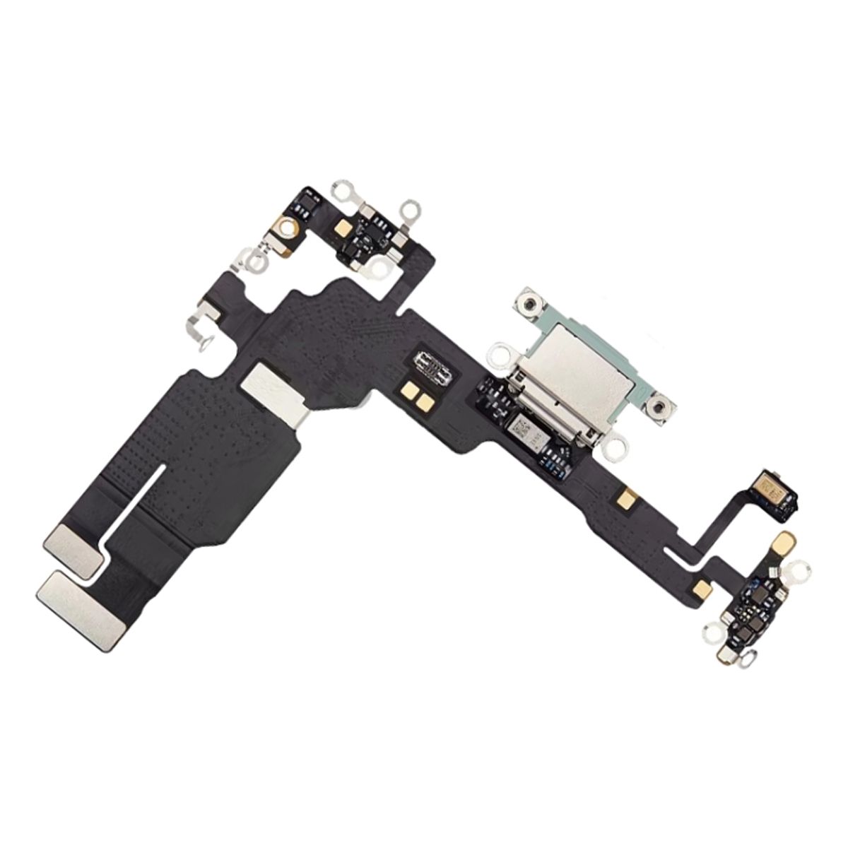 Laddkontakt med Flexkabel till iPhone 15 Plus - Grön image 2