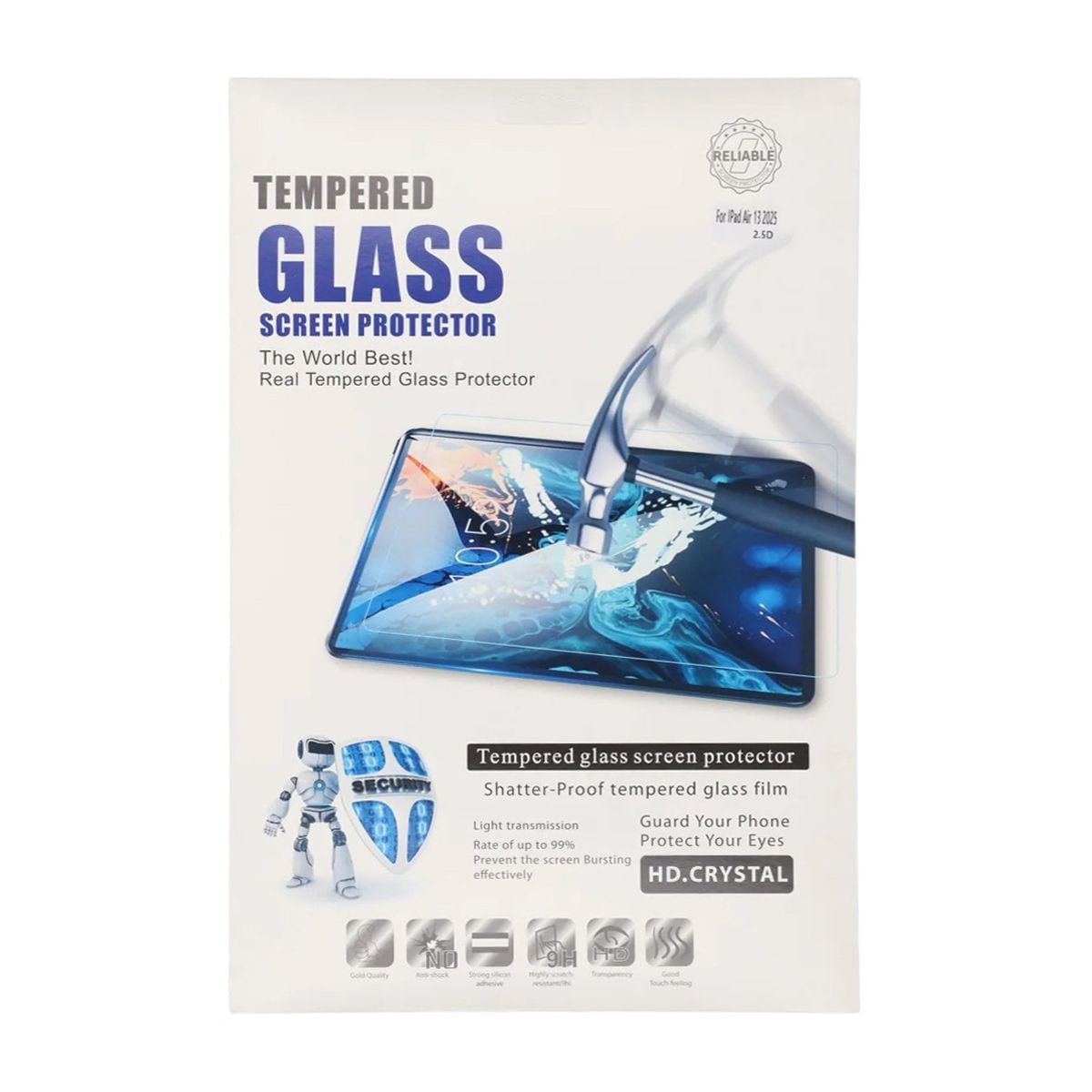 Skärmskydd iPad Air 13 (2025) Härdat Glas image 4