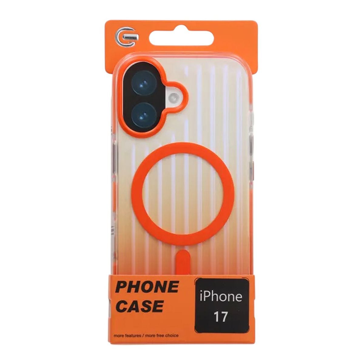 Mobilskal Korrugerad MagSafe för iPhone 17 - Orange image 4