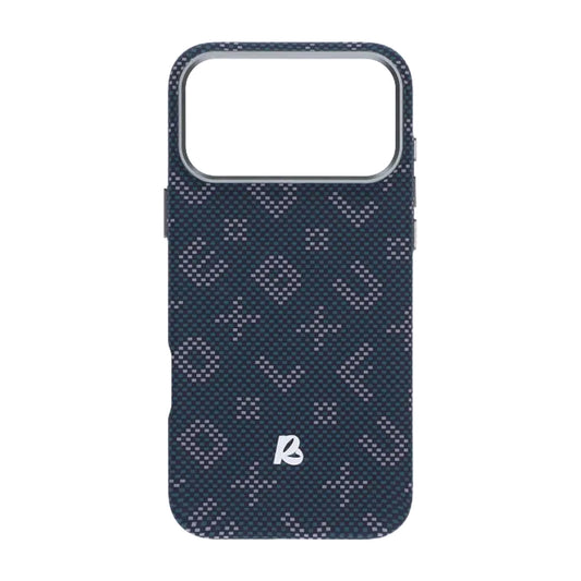 Mobilskal Aramidfiber för iPhone 17 Pro - Blå med text image 2