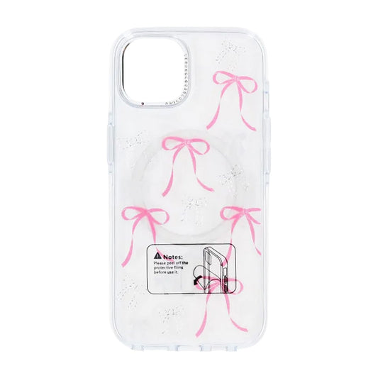 Mobilskal Magsafe till iPhone 15 - Transparent med rosett image 2