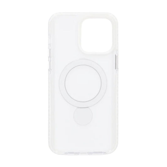 Skal Magsafe till iPhone 14 Pro Max - Transparent vit med ringstativ image 3