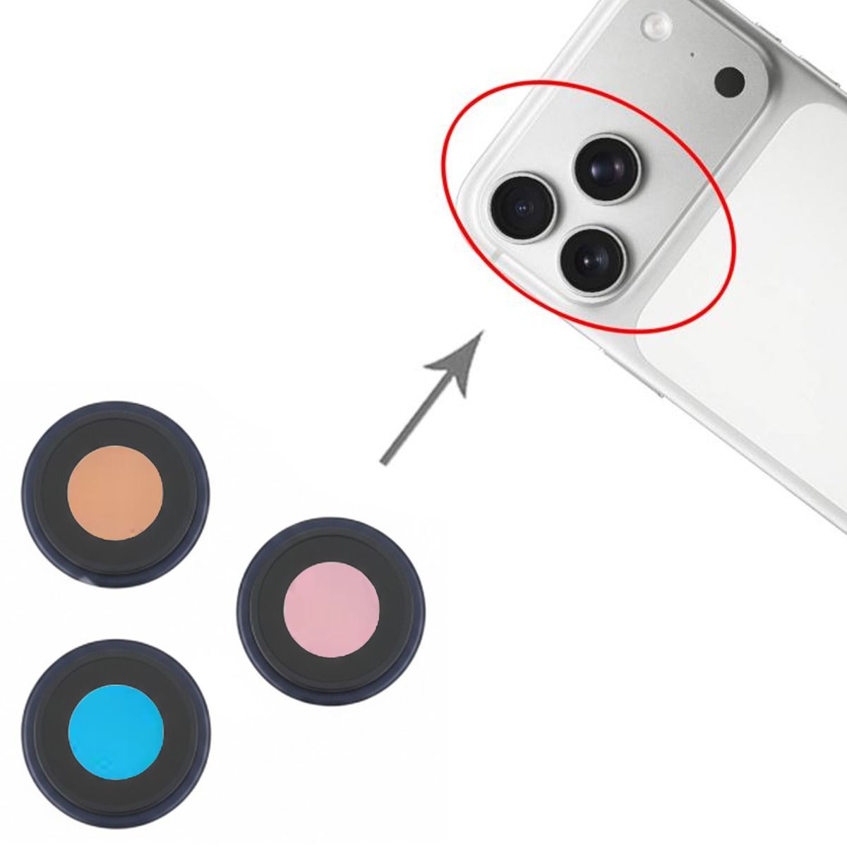 Kameralins med ram för iPhone 17 Pro och 17 Pro Max - Blå image 3