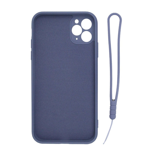 iPhone 11 Pro Max Silikonskal med Ringhållare och Handrem - Grå image 2