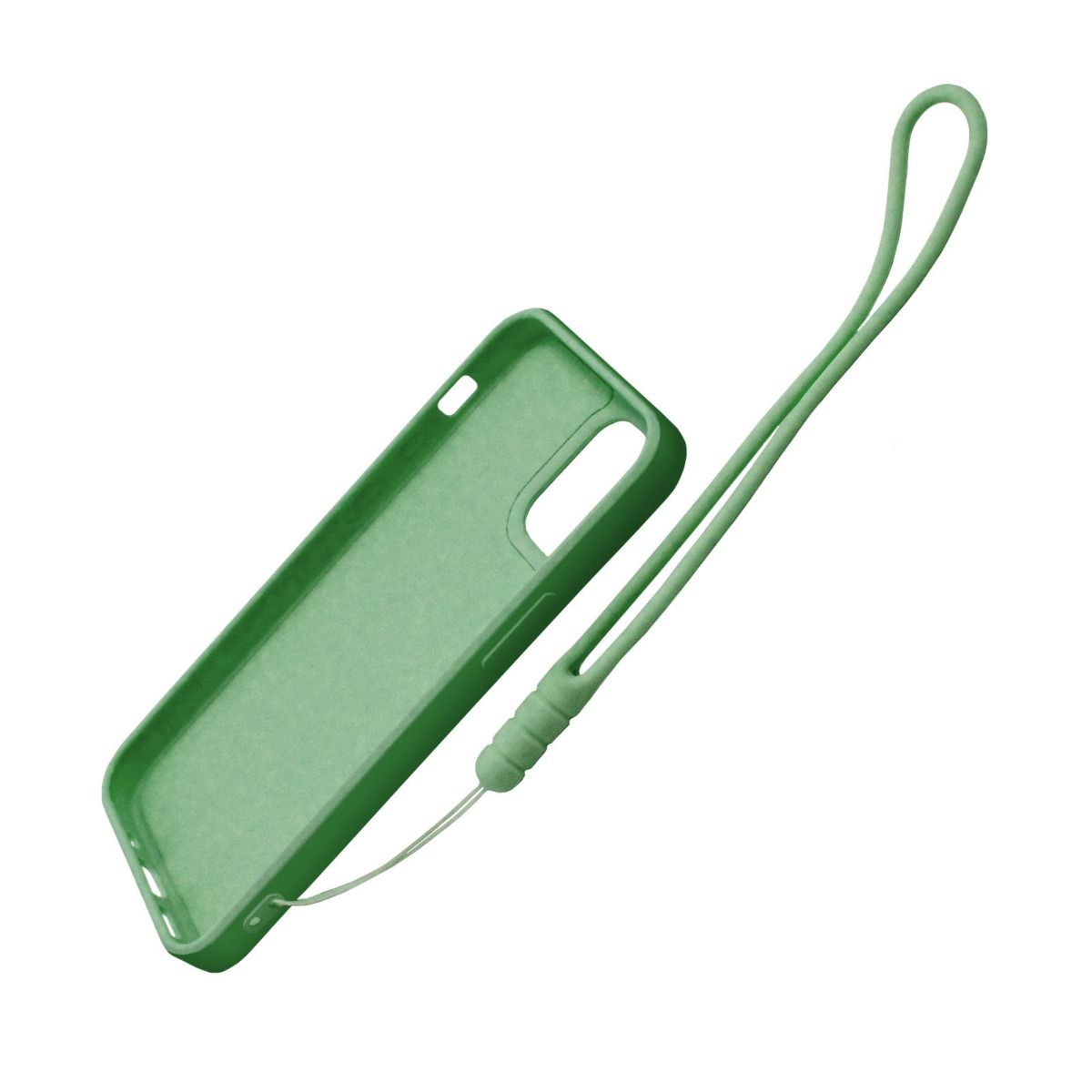 iPhone 12 Pro Max Silikonskal med Ringhållare och Handrem - Grön image 4