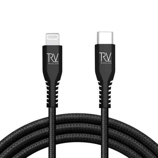 Rvelon USB-C till Lightning Kabel Flätad 1m image 3