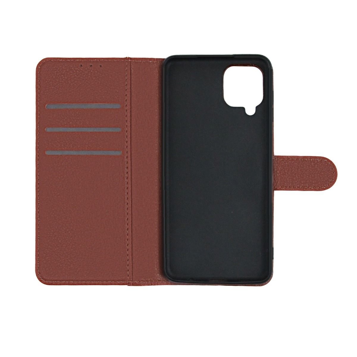 Samsung Galaxy A12 Plånboksfodral med Stativ - Brun image 4