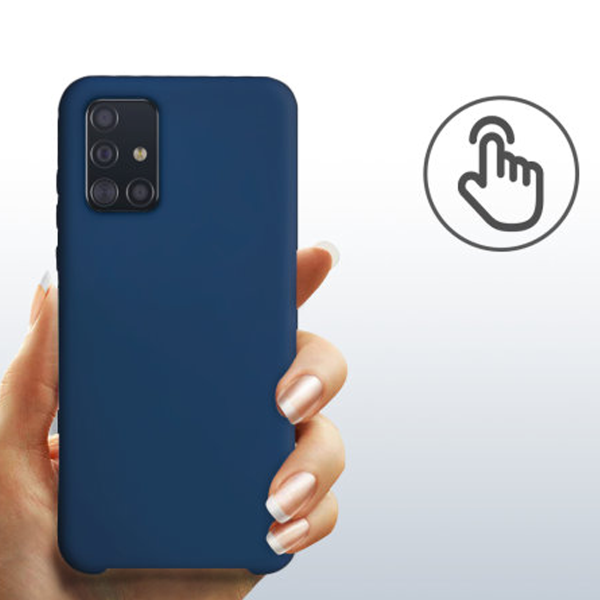 Samsung A72 Silikonskal - Blå image 4