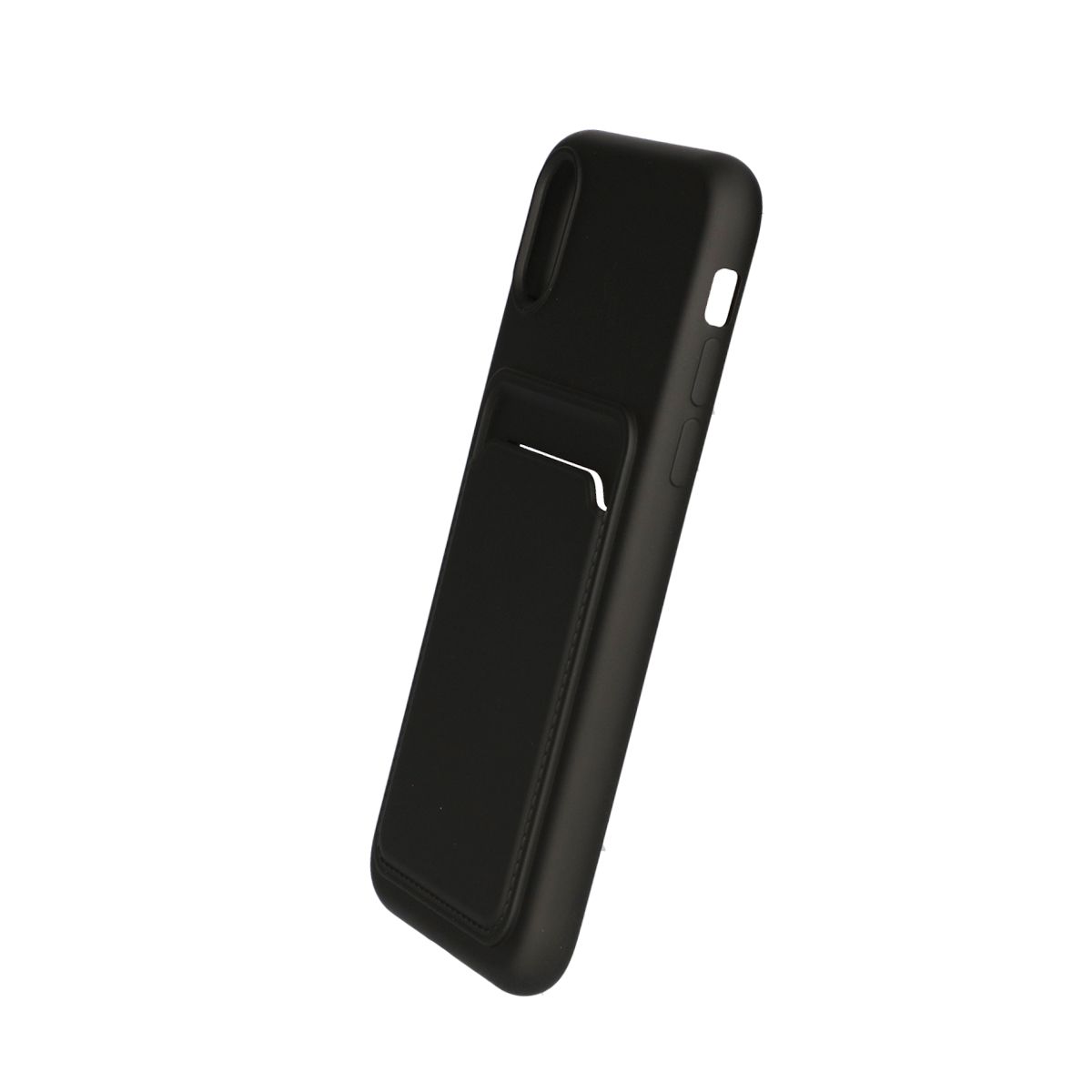 iPhone X/XS Silikonskal med Korthållare - Svart image 3