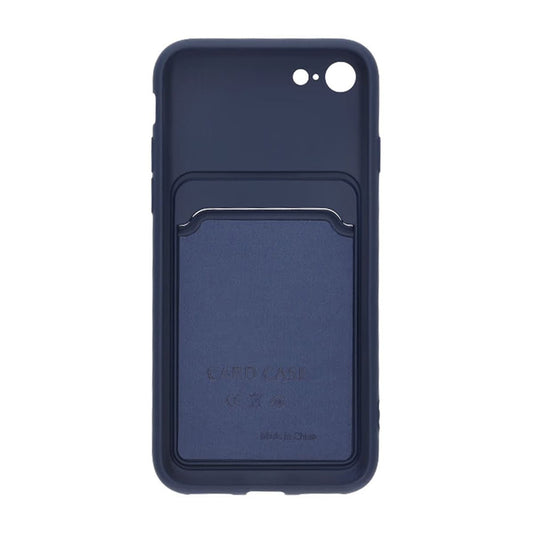 iPhone 7/8/SE (2020/2022) Silikonskal med Korthållare - Blå image 3