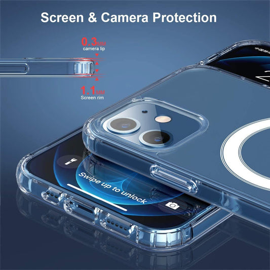Phone 12 Mini Stöttåligt MagSafe Skal - Transparent image 4