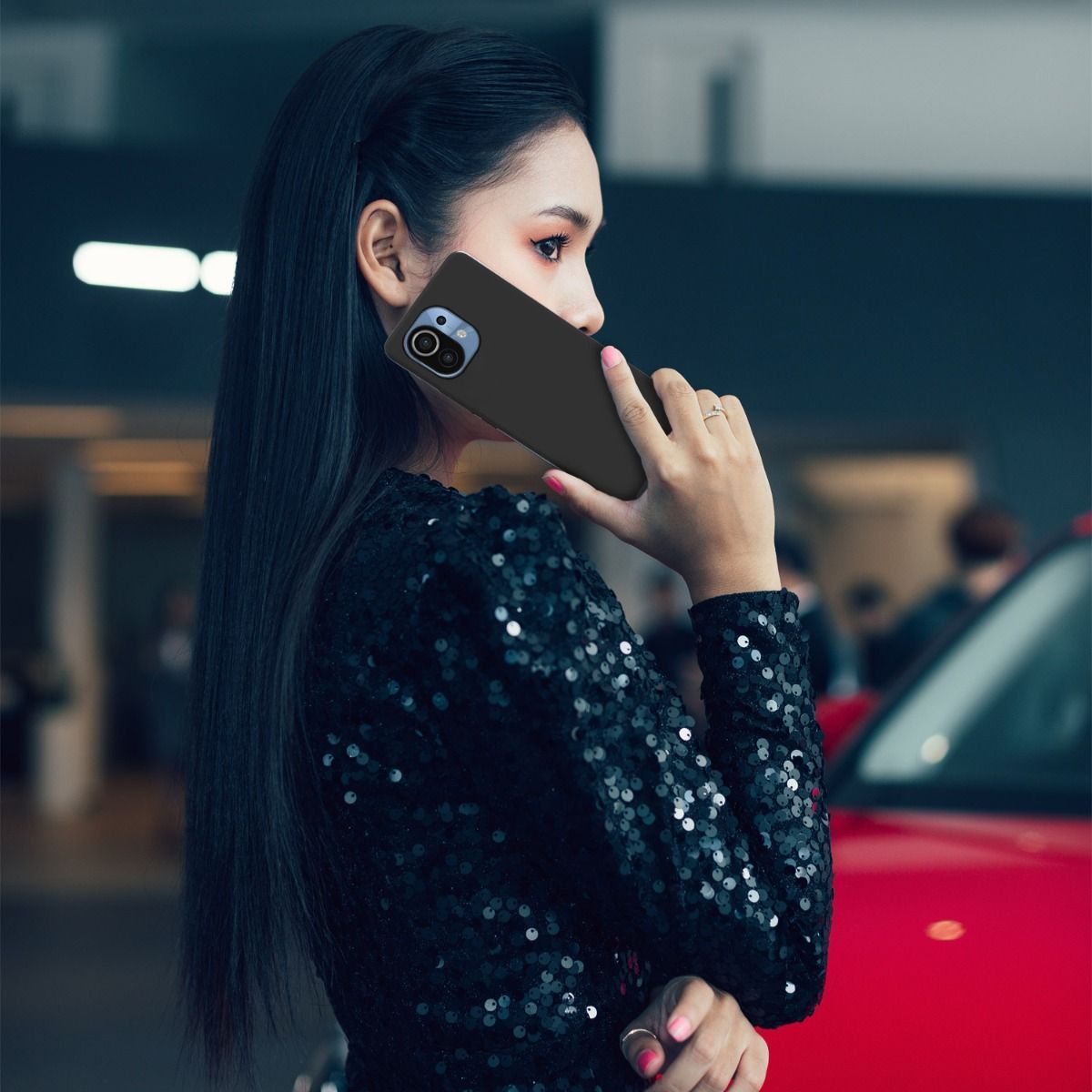 Silikonskal Xiaomi Mi 11 - Svart image 6