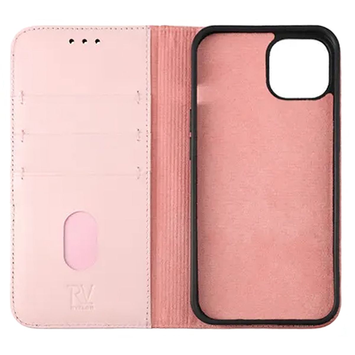 Rvelon Plånboksfodral Läder för iPhone 12 och 12 Pro - Rosa image 4