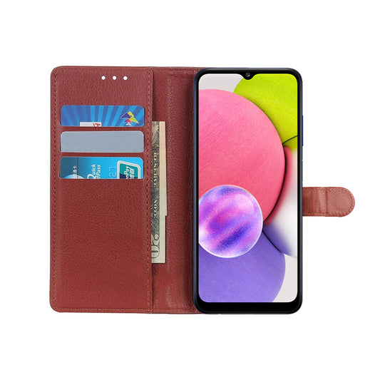Samsung Galaxy A03s Plånboksfodral med Stativ - Brun image 2