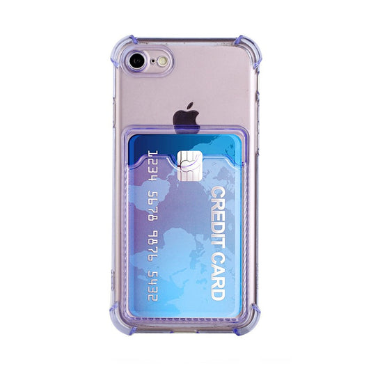 iPhone 7/8/SE (2020/2022) Stöttåligt Skal med Korthållare - Lila image 2