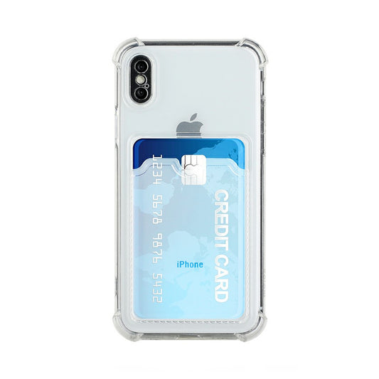 iPhone X/XS Stöttåligt Skal med Korthållare - Transparent image 2
