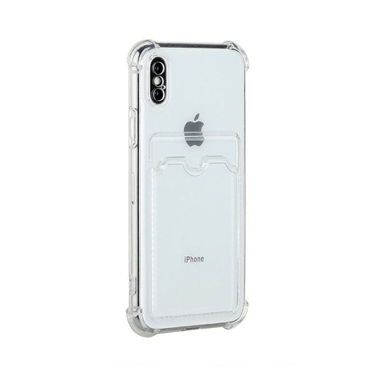 iPhone X/XS Stöttåligt Skal med Korthållare - Transparent image 3