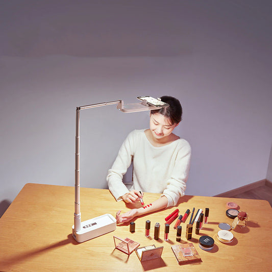 Portabel Stativ Mobiltelefon med Teleskopfunktion och Lampa image 2