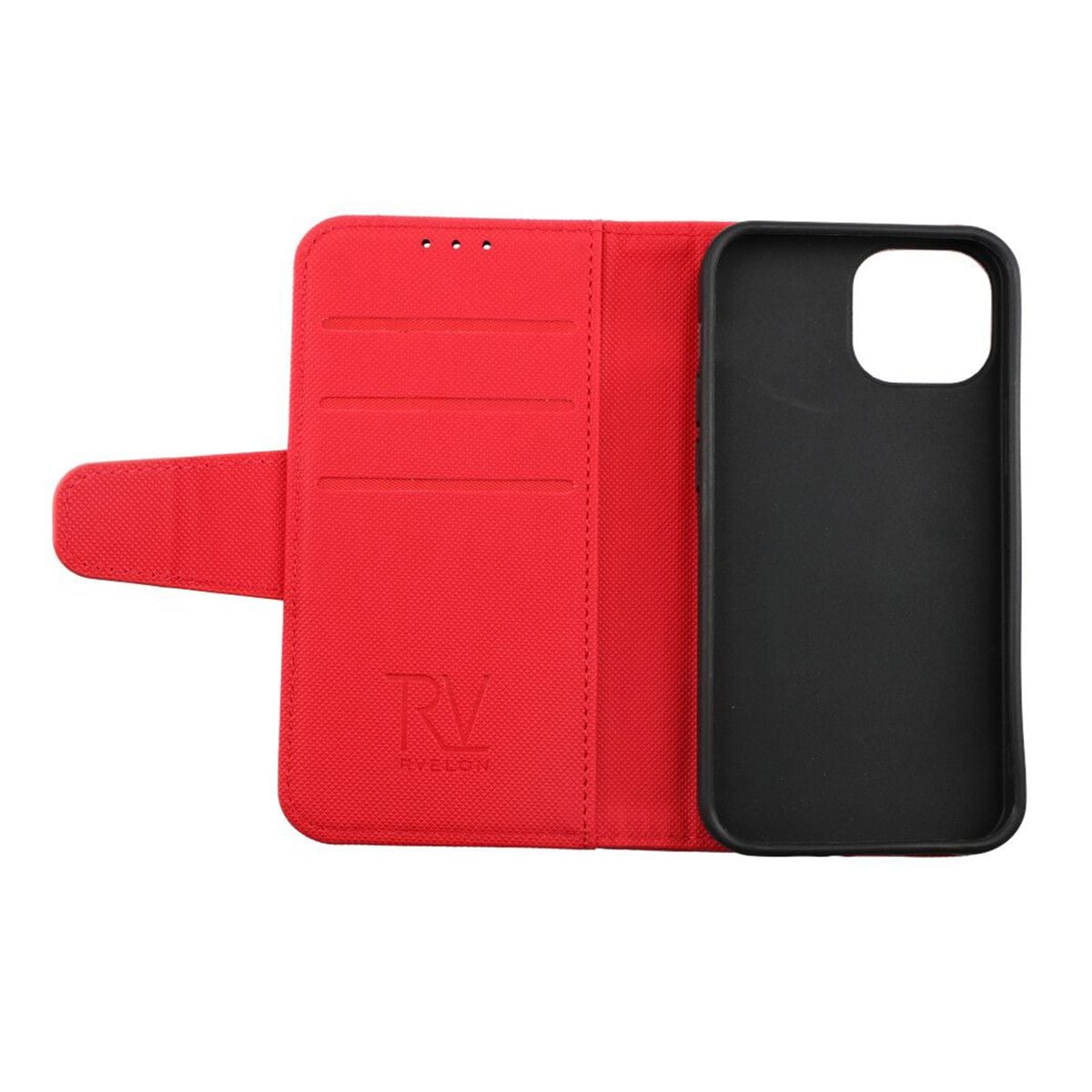 iPhone 13 Mini Plånboksfodral Extra Kortfack Rvelon - Röd image 4
