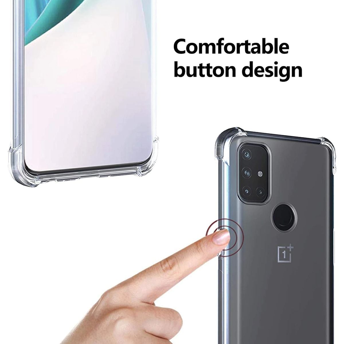 Stöttåligt Mobilskal OnePlus Nord N100 - Transparent image 3