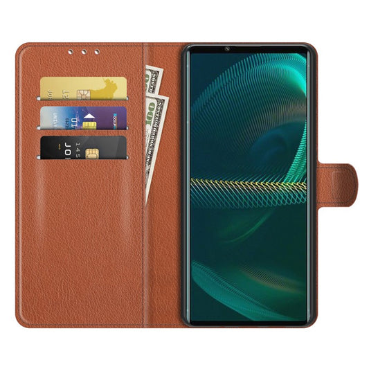 Sony Xperia 10 IV Plånboksfodral med Stativ - Brun image 2