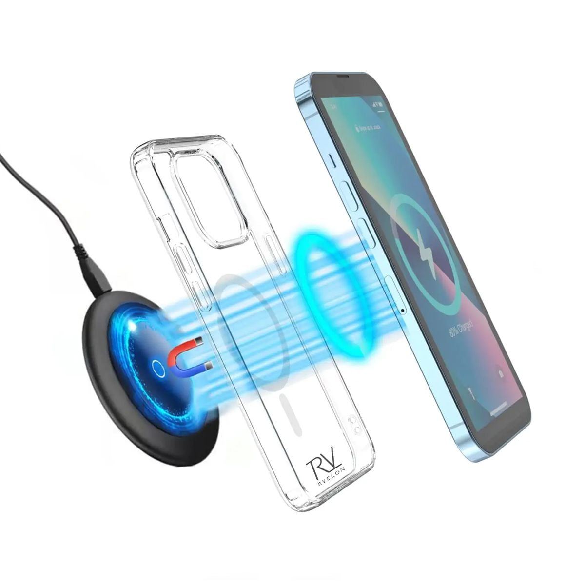 iPhone 13 Skal MagSafe Stöttåligt Rvelon - Transparent image 4