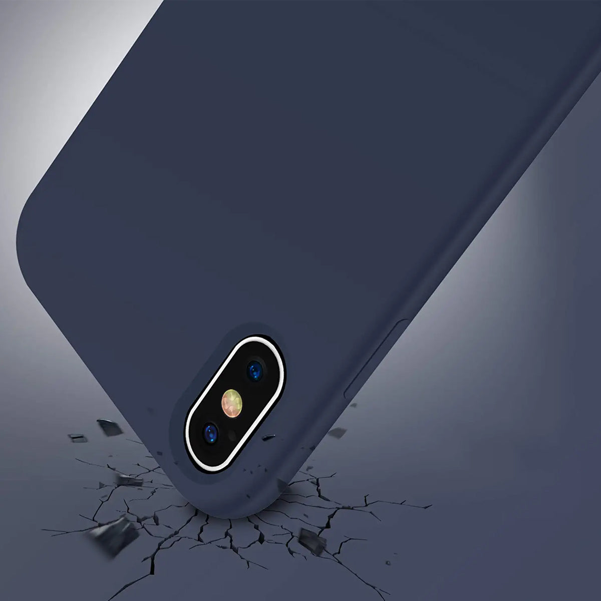 iPhone X/XS Silikonskal Rvelon - Blå image 4