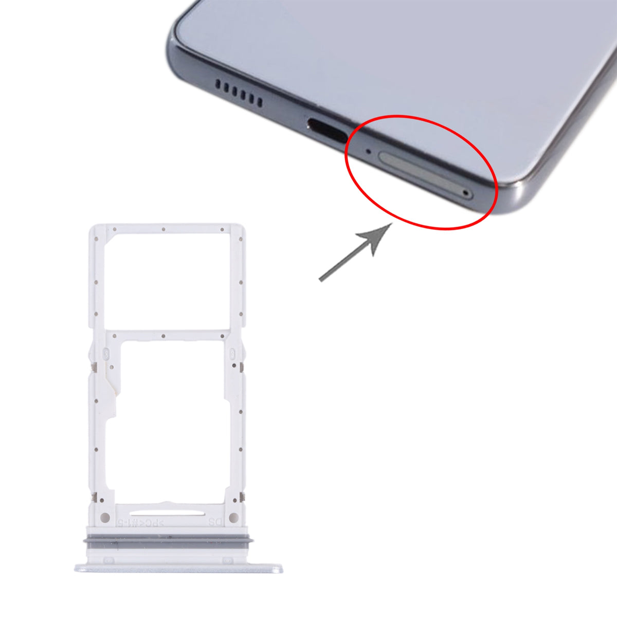 Samsung Galaxy A33 Simkortshållare - Vit image 4