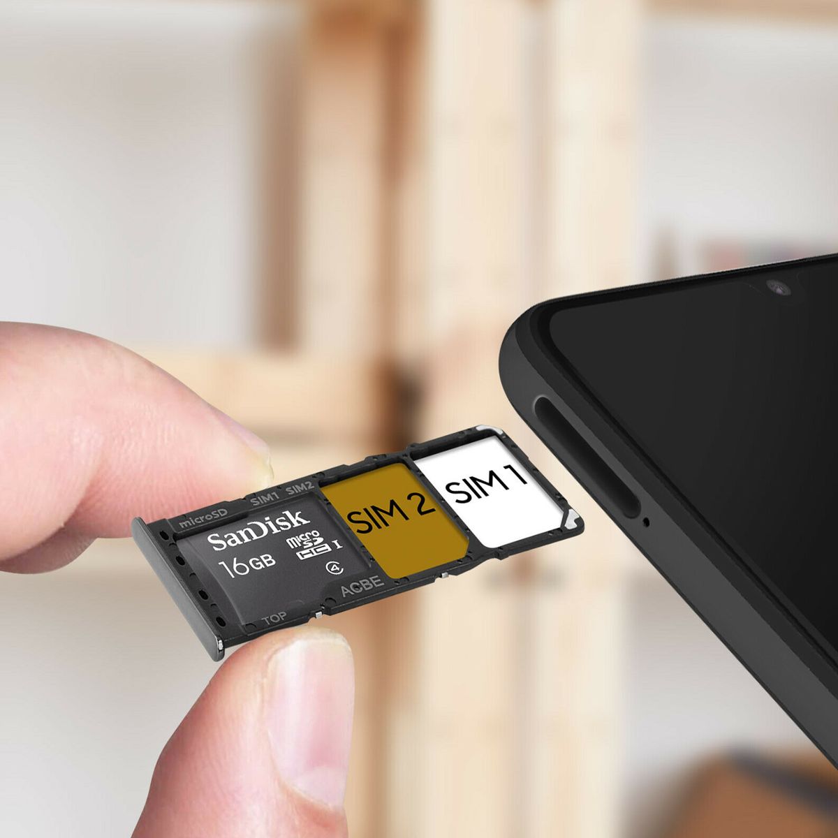Samsung Galaxy A32 4G Simkortshållare - Svart image 3