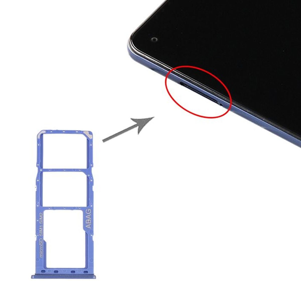 Samsung Galaxy A21s Simkortshållare - Blå image 4