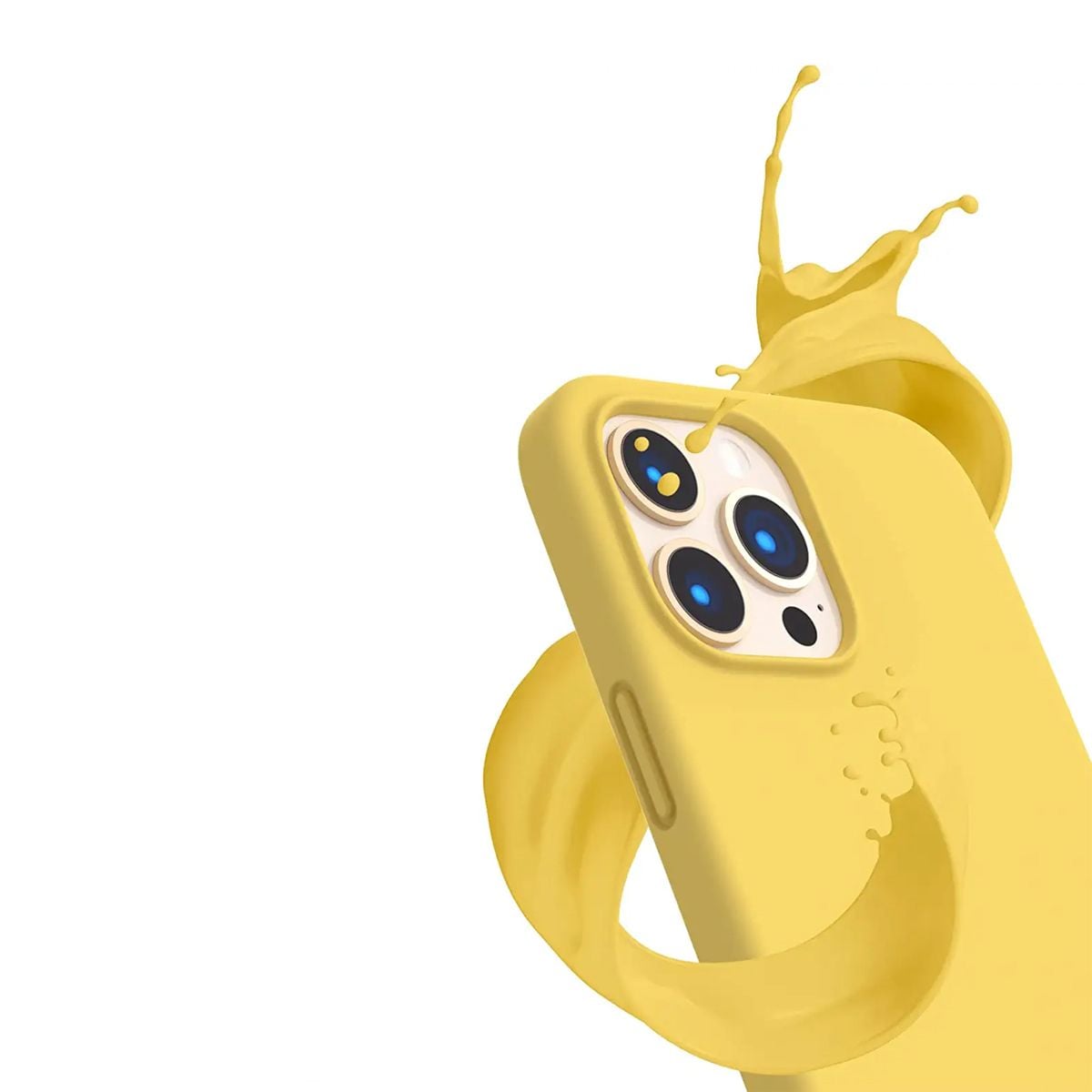 iPhone 14 Pro Max Silikonskal Rvelon MagSafe - Gul image 4