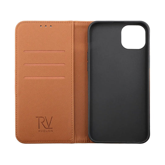iPhone 14 Plus Plånboksfodral Extra Kortfack Rvelon - Brun image 4