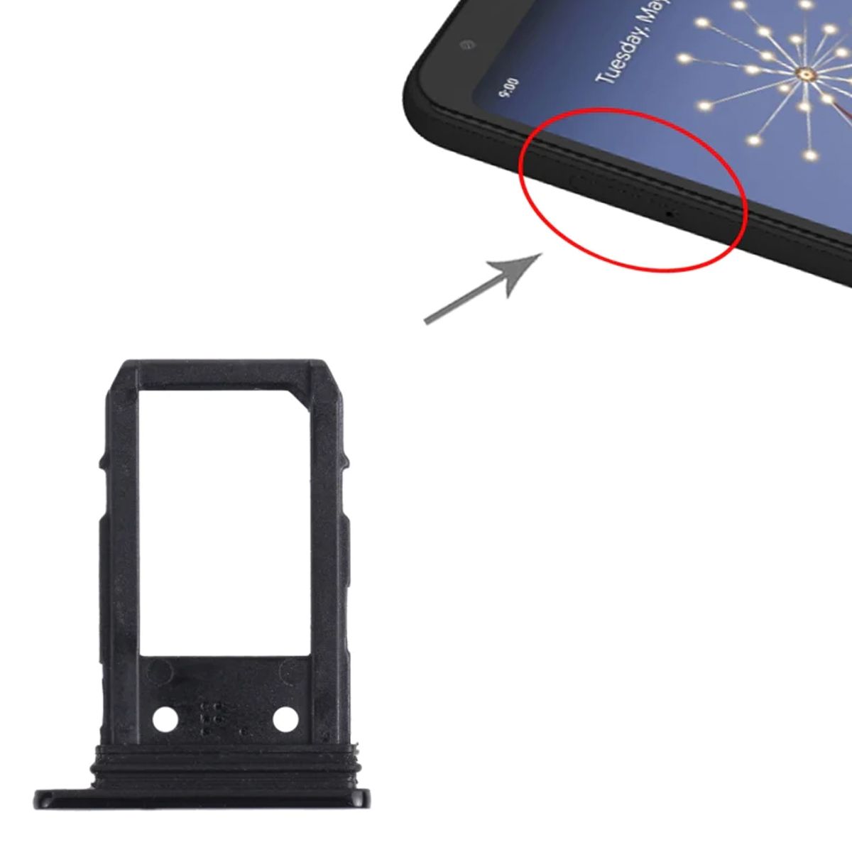 Google Pixel 3A Simkortshållare - Svart image 4
