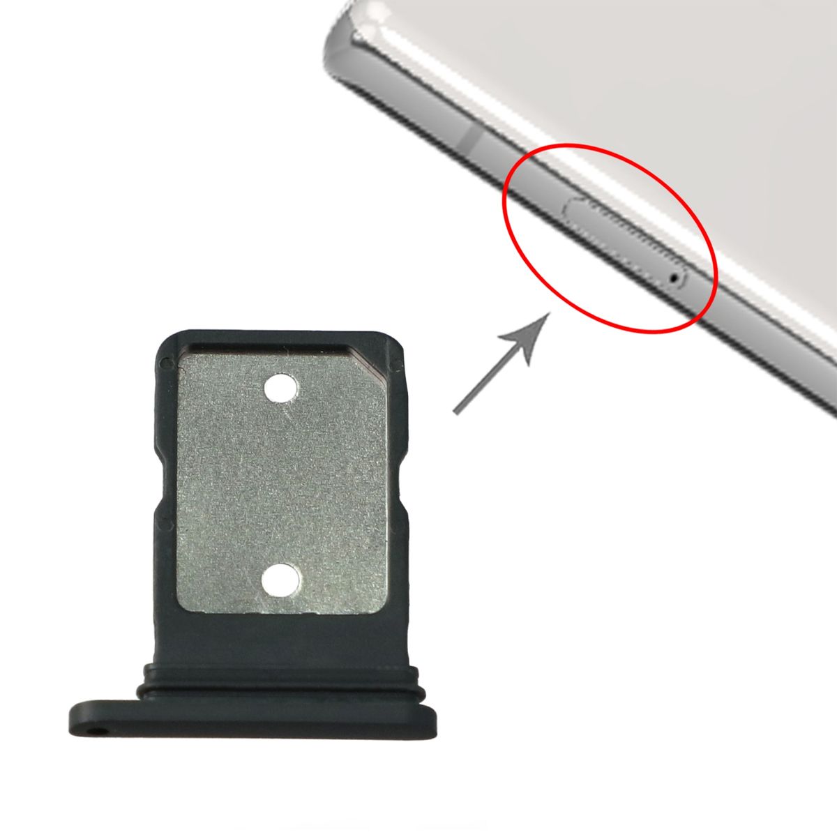 Google Pixel 5A Simkortshållare - Svart image 3
