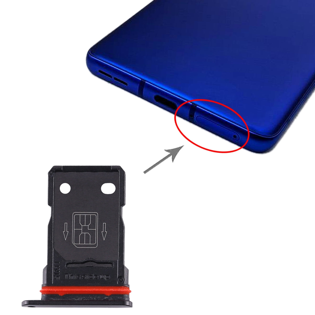 OnePlus 8 Pro Simkortshållare - Svart image 4
