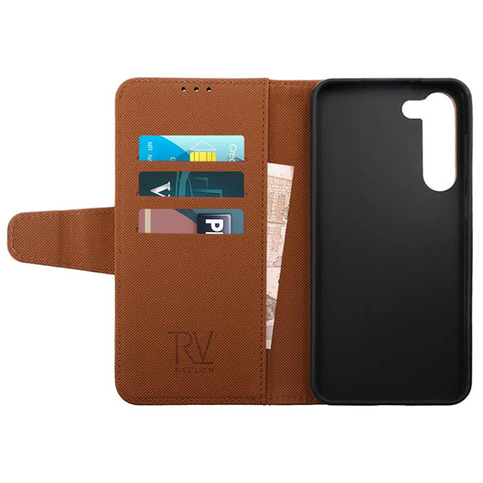 Samsung Galaxy S23 Plus 5G Plånboksfodral Extra Kortfack Rvelon - Brun image 2