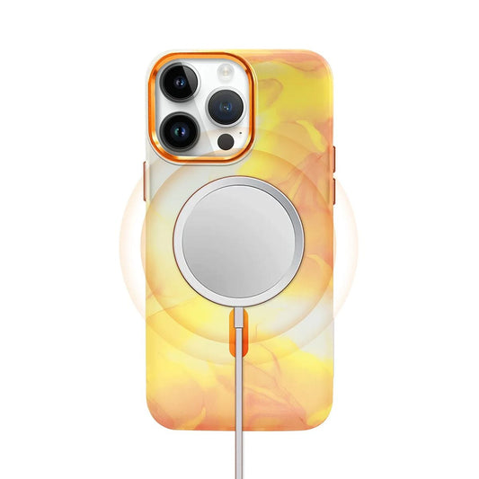 iPhone 13 Pro MagSafe Mobilskal - Orange Abstrakt image 3