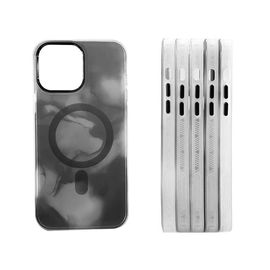 iPhone 14 Plus MagSafe Mobilskal - Grå Abstrakt image 2