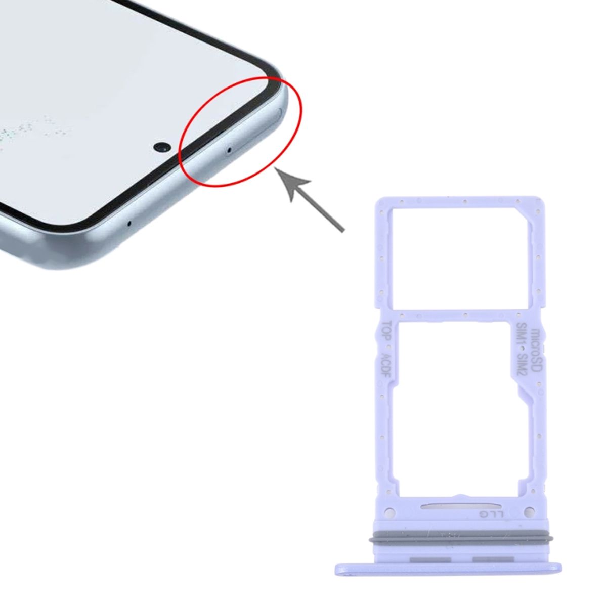 Samsung Galaxy A34 5G SM-A346 Simkortshållare - Lila image 4