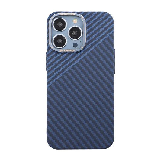 Kolfiber Skal iPhone 13 Pro - Blå & Grå image 2