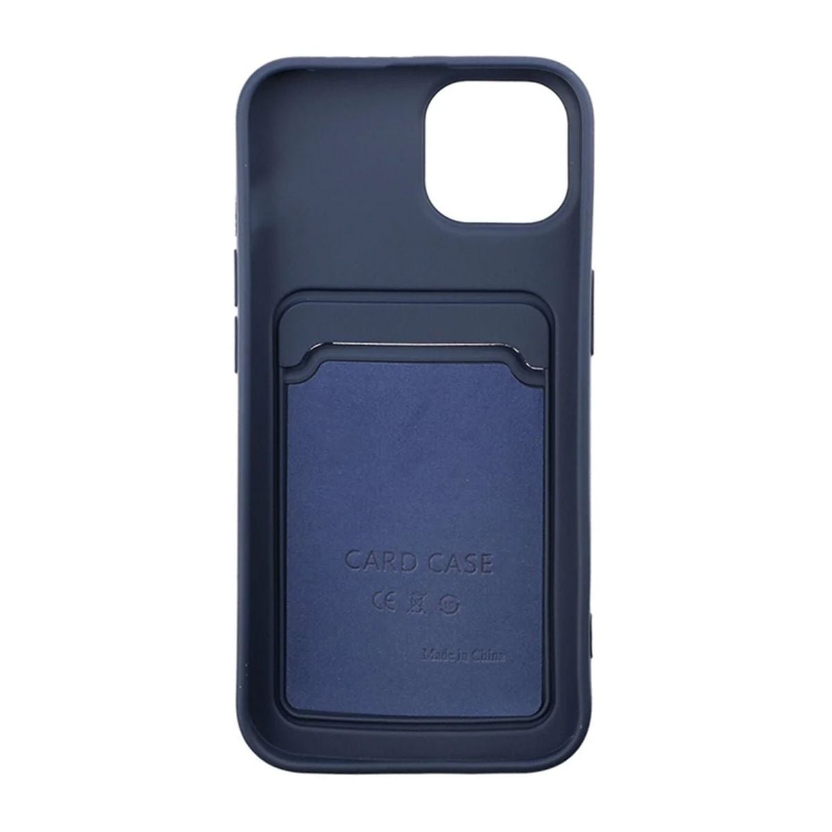 iPhone 15 Plus Mobilskal Silikon med Korthållare - Blå image 4
